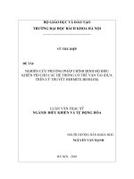 Nghiên cứu phương pháp chỉnh định bộ điều khiển PID cho các hệ thống có trễ vận tải (dựa trên lý thuyết hermite biehler) 