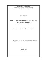 Thiết kế mạng truyền tải dữ liệu cho mạng viễn thông thế hệ mới 