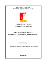 Phân tích đánh giá hiệu quả dự án đầu tư chống quá tải trạm biến áp 220KV 