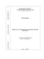 Nghiên cứu các phương pháp tách tín hiệu trong hệ thống mimo 