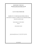 Nghiên cứu và triển khai hệ thống thiết bị ứng dụng các dịch vụ thông tin vệ tinh băng rộng VSAT IP tại việt nam 