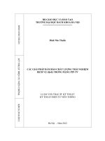 Các giải pháp đảm bảo chất lượng trải nghiệm (qoe) trong mạng p2p TV 