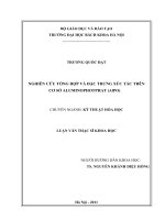 Nghiên cứu tổng hợp và đặc trưng xúc tác trên cơ sở aluminophotphat (AlPO) 