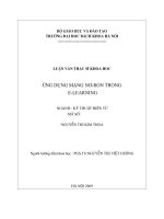 Ứng dụng mạng nơ ron trong e learning 