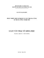 Phát triển một số dịch vụ giá trị gia tăng sử dụng công nghệ IMS1 
