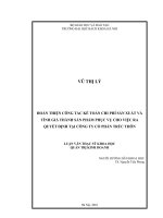 Hoàn thiện công tác kế toán chi phí sản xuất và tính giá thành sản phẩm phục vụ cho việc ra quyết định tại công ty cổ phần trúc thôn 