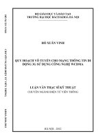 Quy hoạch vô tuyến cho mạng thông tin di động 3g sử dụng công nghệ WCDMA 