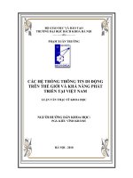 Các hệ thống thông tin di động trên thế giới và khả năng phát triển tại việt nam 