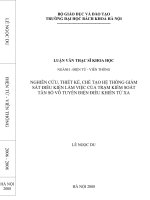 Nghiên cứu, thiết kế, chế tạo hệ thống giám sát điều kiện làm việc của trạm kiểm soát vô tuyến điện điều khiển từ xa 