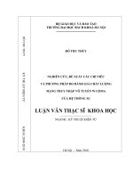 Nghiên cứu, đề xuất các chỉ tiêu và bài đo đánh giá chất lượng mạng truy nhập vô tuyến WCDMA của hệ thống 3g 