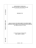 Khảo sát khả năng điều khiển tách kênh thích nghi đối tượng mimo tuyến tính bằng phản hồi đầu ra theo nguyên lý tách 