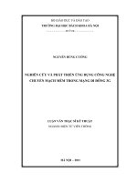Nghiên cứu và phát triển ứng dụng công nghệ chuyển mạch mềm trong mạng di đông 3g 