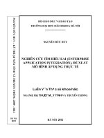 Nghiên cứu tìm hiểu EAI (enterprise application integration), đề xuất mô hình áp dụng thực tế 