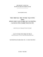 Thực hiện dạy học tin học đại cương theo mô đun một cách có hiệu quả tại trường cao đẳng công nghiệp thái nguyên 