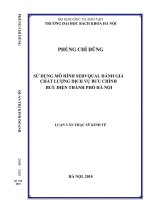 Sử dụng mô hình SERVQUAL đánh giá chất lượng dịch vụ vexpress bưu điện thành phố hà nộ 