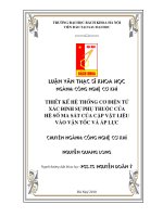 Thiết kế hệ thống cơ điện tử xác định sự phụ thuộc của hệ số ma sát của cặp vật liệu vào vận tốc và áp lực 