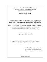 Ảnh hưởng tính dị hướng của vật liệu tấm tới chất lượng sản phẩm dập vuốt 