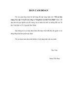 Tối ưu hóa mạng truy cập vô tuyến của công ty vinaphone tại tỉnh nam định 