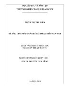 Giải pháp quản lý bãi đỗ xe trên nền web 