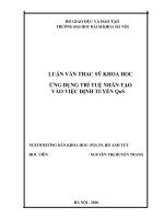 Ứng dụng trí tuệ nhân tạo vào việc định tuyến qos 