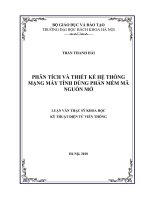Phân tích và thiết kế hệ thống mạng máy tính dùng phần mềm mã nguồn mở 