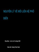 Nguyên lý về mối liên hệ phổ biến