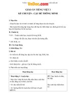 Giáo án Tiếng Việt 3 tuần 1 bài: Kể chuyện  Cậu bé thông minh 