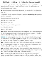 BT về tổng tỉ, hiệu tỉ cơ bản và nâng cao có đáp án