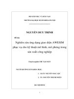 Nghiên cứu ứng dụng giao diện AWESIM phục vụ cho kỹ thuật mô hình, mô phỏng trong sản xuất công nghiệp 