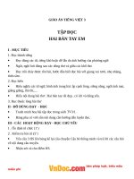 Giáo án Tiếng Việt 3 tuần 1: Tập đọc  Hai bàn tay em