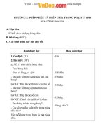 Giáo án Toán 3 chương 2 bài 30: Giới thiệu bảng chia