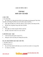 Giáo án Tiếng Việt 3 tuần 1: Tập đọc  Đơn xin vào đội 