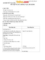 Giáo án Tiếng Việt 3 tuần 1 bài: Luyện từ và câu  Ôn về từ chỉ sự vật, so sánh 