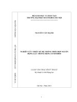 Nghiên cứu thiết kế hệ thống phối hợp nguồn động lực trong động cơ hybrid  