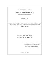 Nghiên cứu tác động của phụ gia tổng hợp VPI d đến tính năng và phát thải của động cơ d243 sử dụng hỗn hợp nhiên liệu d5  