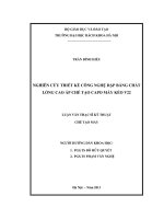 Nghiên cứu thiết kế công nghệ dập bằng chất lỏng cao áp để chế tạo capo 