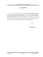 Nghiên cứu ảnh hưởng của các thông số công nghệ trong công nghệ dập thủy cơ các chi tiết có hình dạng phức tạp trong sản xuất vỏ ô tô 