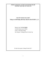 Nâng cao chất lượng sinh hoạt chuyên môn ở Tiểu học