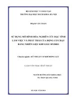 Sử dụng mô hình hóa nghiên cứu đặc tính làm việc và phát thải của động cơ chạy bằng nhiên liệu khí giàu hydro 