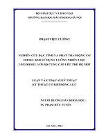 Nghiên cứu đặc tính và phát thải động cơ diesel khi sử dụng lưỡng nhiên liệu LPGDiesel với bộ cung cấp LPG thế hệ mới 