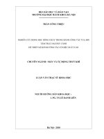 Nghiên cứu động học dòng chảy trong bánh công tác tua bin tâm trục hai dãy cánh để thiết kế bánh công tác có hiệu suất cao 