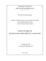 Nghiên cứu phương pháp xác định một số chỉ tiêu bộ đôi pittông   xilanh trong áp kế pittông chuẩn 