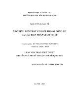 Xác định tổn thất cơ giới trong động cơ và các biện pháp giảm thiểu 