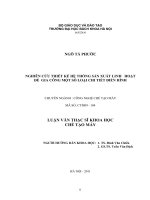 Nghiên cứu thiết kế hệ thống sản xuất linh hoạt để gia công một số loại chi tiết điển hình 