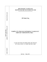 Nghiên cứu tính toán mô phỏng và khảo sát thiết kế vi bơm hướng trục 