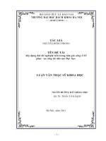 Xây dựng bài thí nghiệm trên trung tâm gia công CNC phục vụ công tác đào tạo đại học 