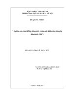 Nghiên cứu thiết kế hệ thống điều khiển máy khấu than dùng bộ điều khiển PLC 