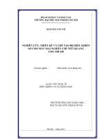 Nghiên cứu, thiết kế và chế tạo bộ điều khiển số cho máy mài nghiền chi tiết quang CNC MB 250  