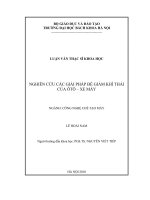 Nghiên cứu các biện pháp để giảm khí thải của ô tô, xe máy