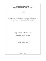 Nghiên cứu, thiết kế chế tạo hệ thống điều tốc điện   thủy lực cho turbine francis 